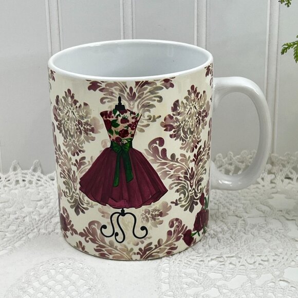 Lady Jayne Ceramic Coffee Mug 16 Oz Red Dress - Picture 1 of 11